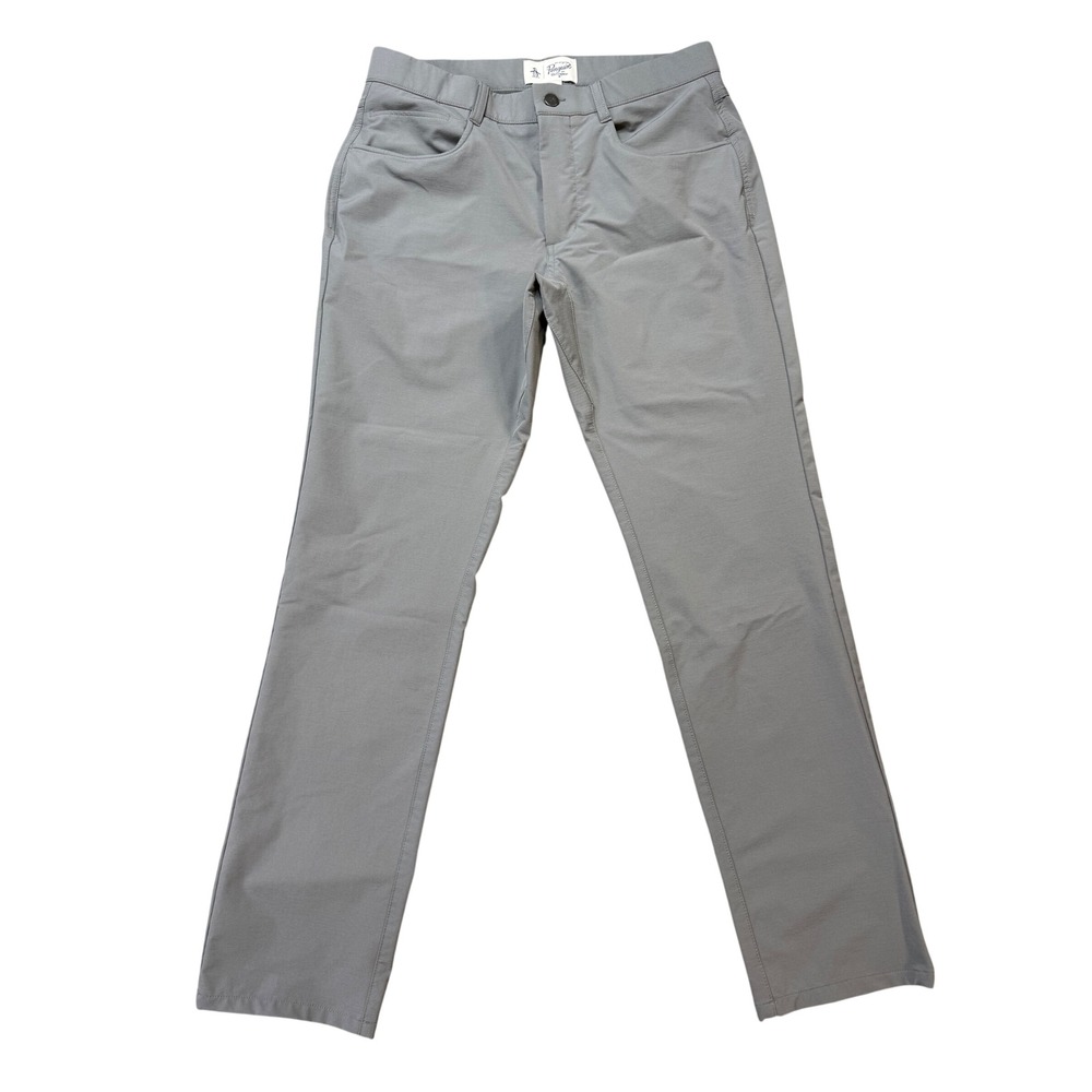 Original Penguin Golf Pants Mens 32x32 Gray Excellent Stretch 5-Pocket Chino